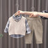 Boy's Plaid Shirt Knit Vest Set of Three
